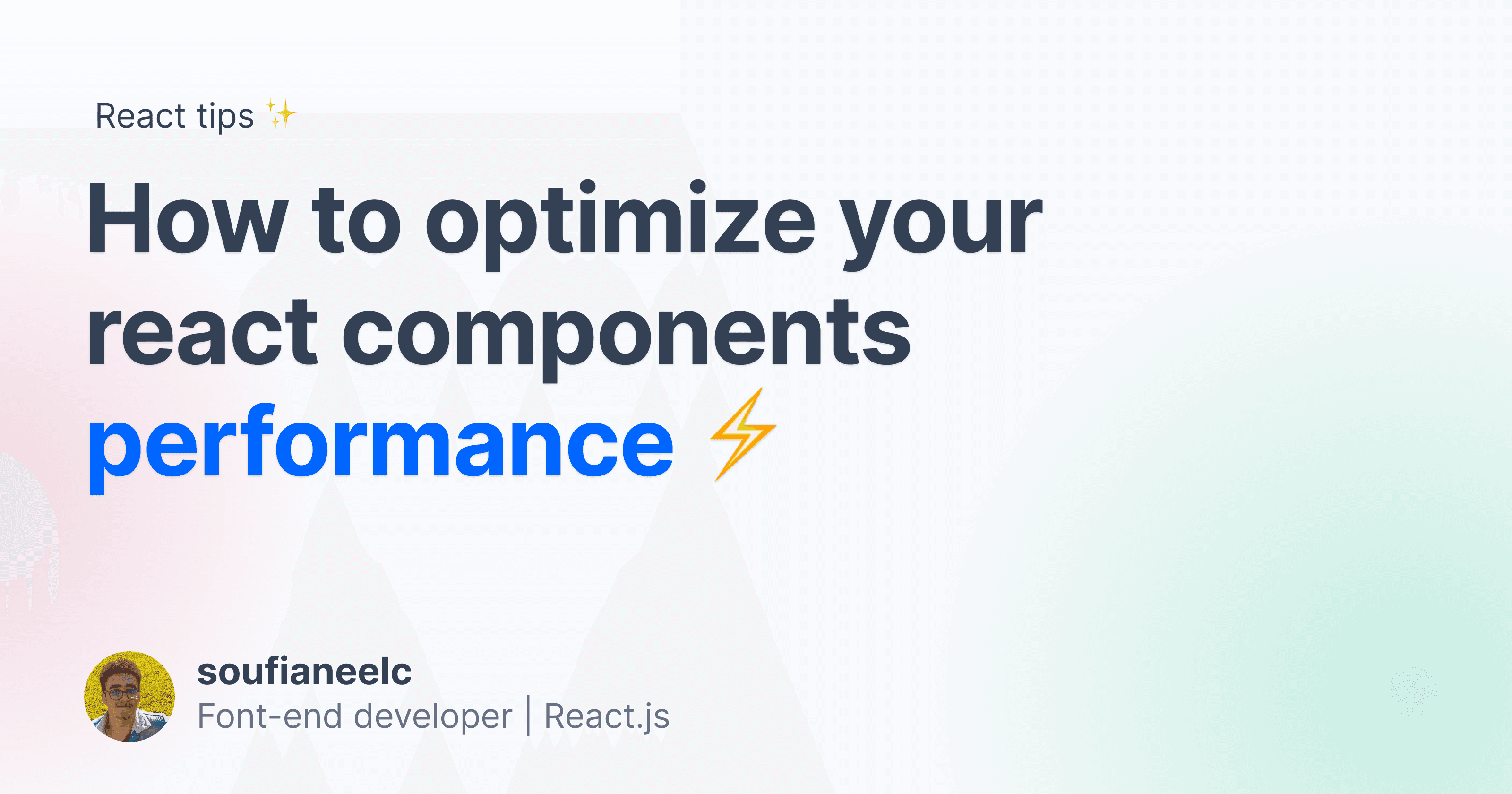 React components performance optimization